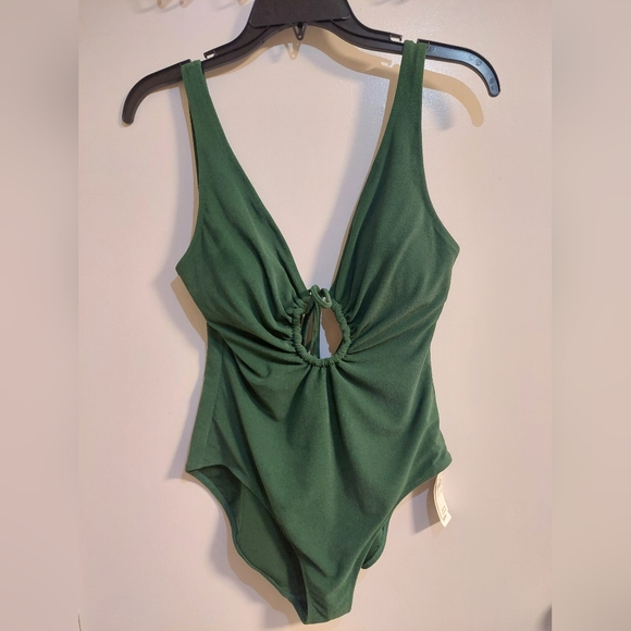 Aerie Deep Green One-Piece Swimsuit - Picture 4 of 6